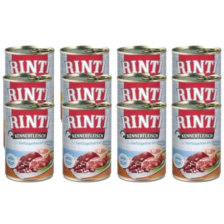 RINTI KENNERFLEISCH puszka 12X400G SERCA DROBIOWE