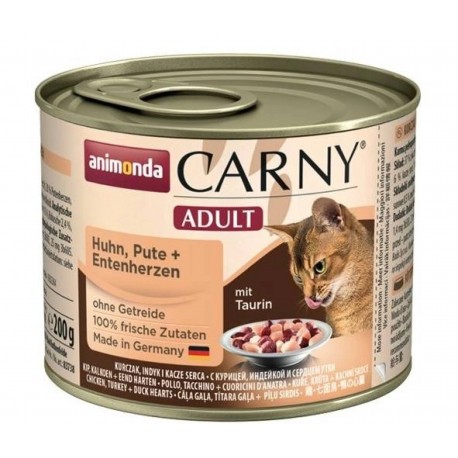 ANIMONDA CARNY Adult kurczak, indyk, serca kaczki 200g